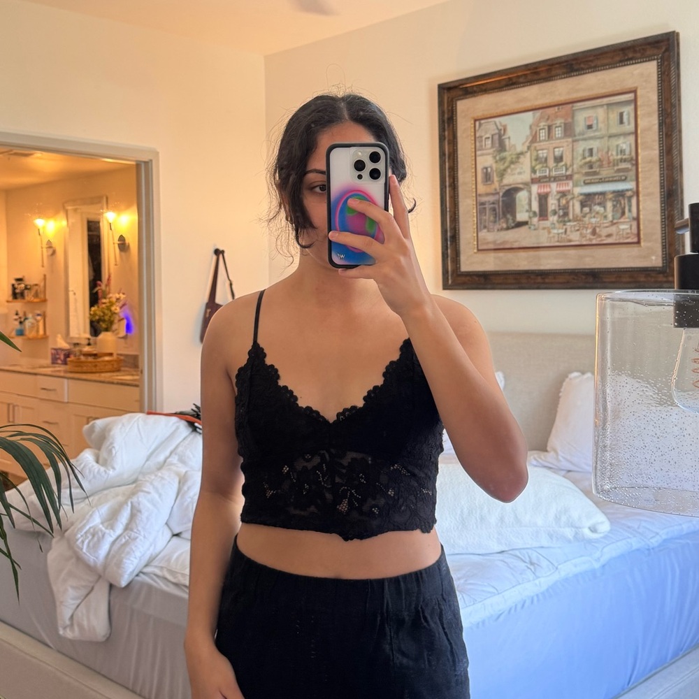 Zara Black Lace Top